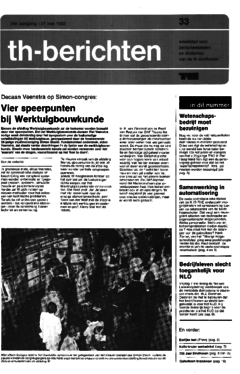 Voorzijde van magazine: TH berichten 33 - 21 mei 1982