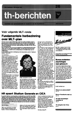 Voorzijde van magazine: TH berichten 26 - 20 maart 1981