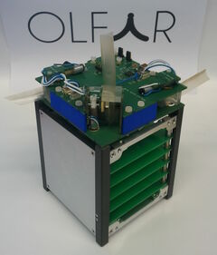 Prototype of the nano-satellite developed within the OFAR project.