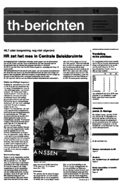 Voorzijde van magazine: TH berichten 24 - 16 februari 1979