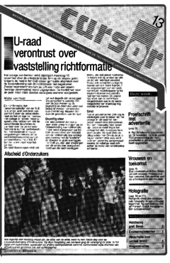Voorzijde van magazine: Cursor 13 - 14 november 1986