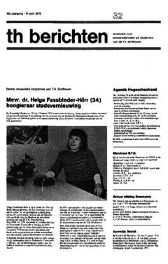 Voorzijde van magazine: TH berichten 32 - 9 april 1976