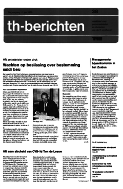 Voorzijde van magazine: TH berichten 38 - 1 juni 1979
