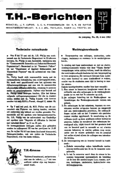 Voorzijde van magazine: TH berichten 28 - 4 mei 1962