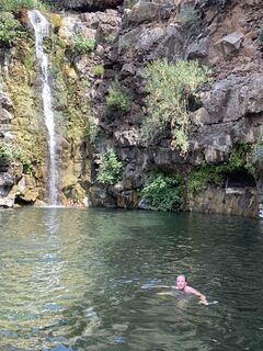 Yehudiya Forest Nature Reserve: Zavitan Fall, ending up in a big refreshing pool. Photo | Mark Legters