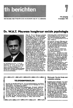 Voorzijde van magazine: TH berichten 7 - 8 oktober 1971