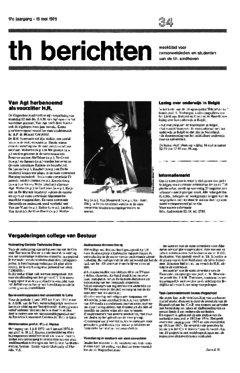 Voorzijde van magazine: TH berichten 34 - 15 mei 1975