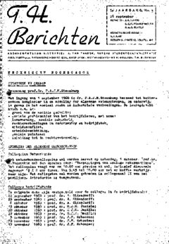 Voorzijde van magazine: TH berichten 3 - 28 september 1960
