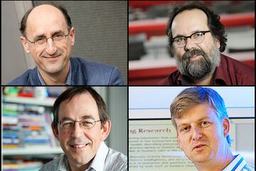 Met de klok mee: Anthonie Meijers, Maarten Steinbuch, Wil van der Aalst en René Janssen