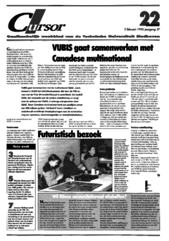 Voorzijde van magazine: Cursor 22 - 2 februari 1995