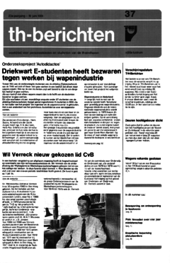 Voorzijde van magazine: TH berichten 37 - 19 juni 1981