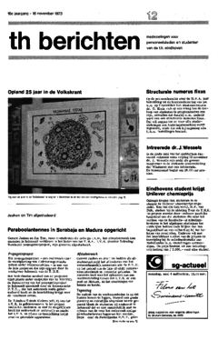 Voorzijde van magazine: TH berichten 12 - 16 november 1973