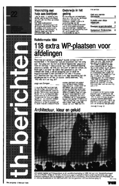 Voorzijde van magazine: TH berichten 22 - 3 februari 1984