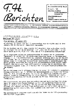 Voorzijde van magazine: TH berichten 30 - 26 april 1961