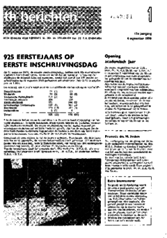 Voorzijde van magazine: TH berichten 1 - 4 september 1970