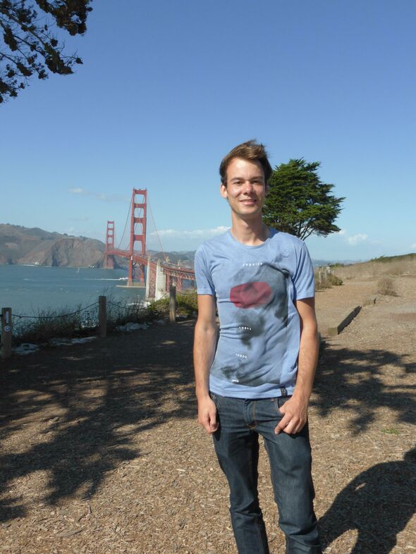 Maarten Sebregts bij de Golden Gate Bridge.Maarten Sebregts bij de Golden Gate Bridge.