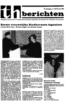 Voorzijde van magazine: TH berichten 34 - 27 mei 1966