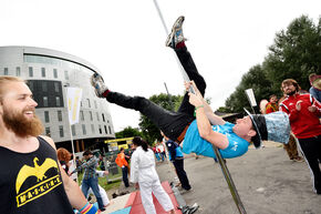 Pole fitness with Blue. Photo | Bart van Overbeeke