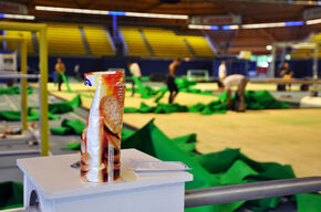 Afbreken van het RoboCup-terrein. Afbreken van het RoboCup-terrein.