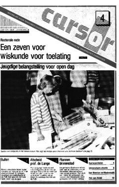 Voorzijde van magazine: Cursor 4 - 11 september 1987