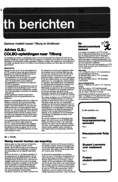 Voorzijde van magazine: TH berichten 20 - 14 januari 1977