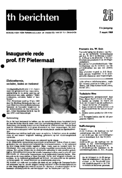 Voorzijde van magazine: TH berichten 25 - 7 maart 1969