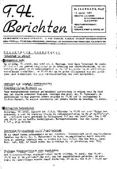 Voorzijde van magazine: TH berichten 28 - 12 april 1961