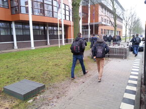 Laatste stukje naar het Summa College. Laatste stukje naar het Summa College.
