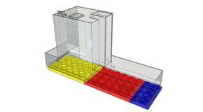 Voorbeeld van TU/e-gebouw met LEGO-basis. Voorbeeld van TU/e-gebouw met LEGO-basis.