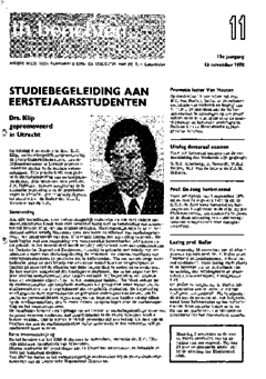 Voorzijde van magazine: TH berichten 11 - 13 november 1970