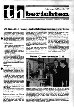 Voorzijde van magazine: TH berichten 13 - 24 november 1967
