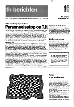 Voorzijde van magazine: TH berichten 16 - 10 december 1971