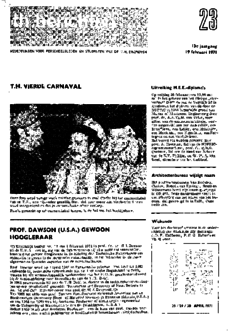 Voorzijde van magazine: TH berichten 23 - 19 februari 1971