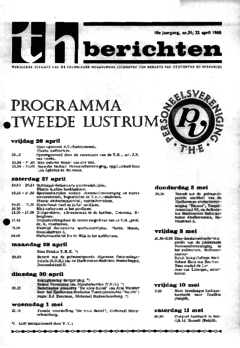 Voorzijde van magazine: TH berichten 31 - 22 april 1968