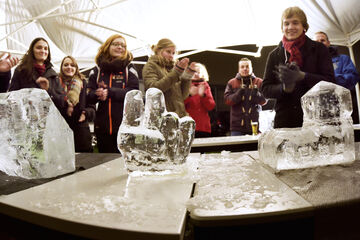 IJsculpturen bij Industria. Foto| Bart van Overbeeke
