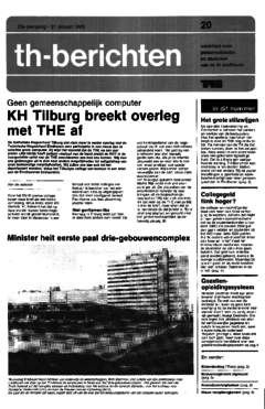 Voorzijde van magazine: TH berichten 20 - 21 januari 1983