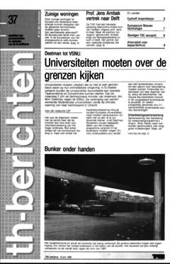 Voorzijde van magazine: TH berichten 37 - 6 juni 1986