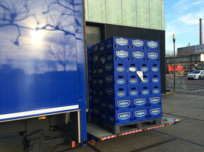 The delivery of the first beer crates in December.