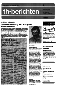 Voorzijde van magazine: TH berichten 3 - 12 september 1980