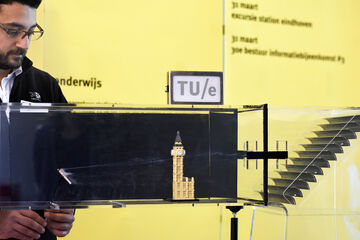 Babywindtunnel in bedrijf. Foto | Bart van Overbeeke