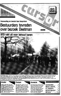 Voorzijde van magazine: Cursor 23 - 3 februari 1989