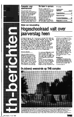 Voorzijde van magazine: TH berichten 38 - 22 juni 1984