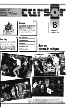 Voorzijde van magazine: Cursor 8 - 13 oktober 1989