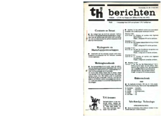 Voorzijde van magazine: TH berichten 29 - 7 mei 1965