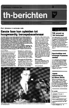 Voorzijde van magazine: TH berichten 3 - 11 september 1981