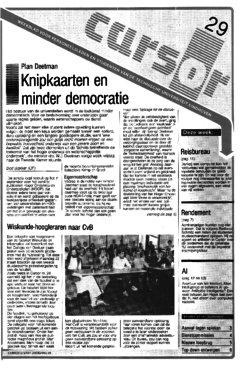 Voorzijde van magazine: Cursor 29 - 27 maart 1987