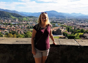 Uitzicht over Bergamo vanuit het oude stadgedeelte città alta. Uitzicht over Bergamo vanuit het oude stadgedeelte città alta.