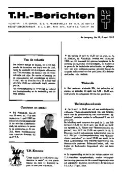 Voorzijde van magazine: TH berichten 26 - 6 april 1962