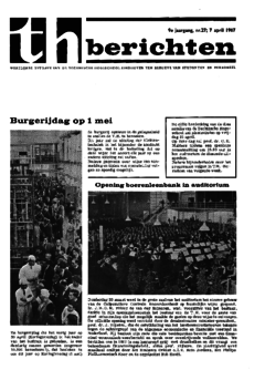 Voorzijde van magazine: TH berichten 27 - 7 april 1967