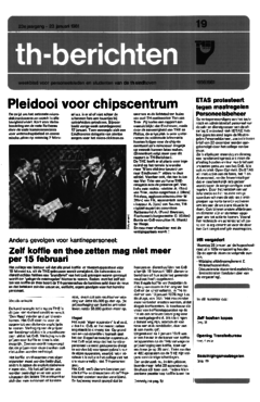 Voorzijde van magazine: TH berichten 19 - 23 januari 1981